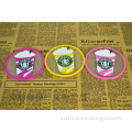 hot sale embossing starbucks drink pattern soft pvc cup coaster